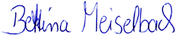 Unterschrift von Bettina Meiselbach